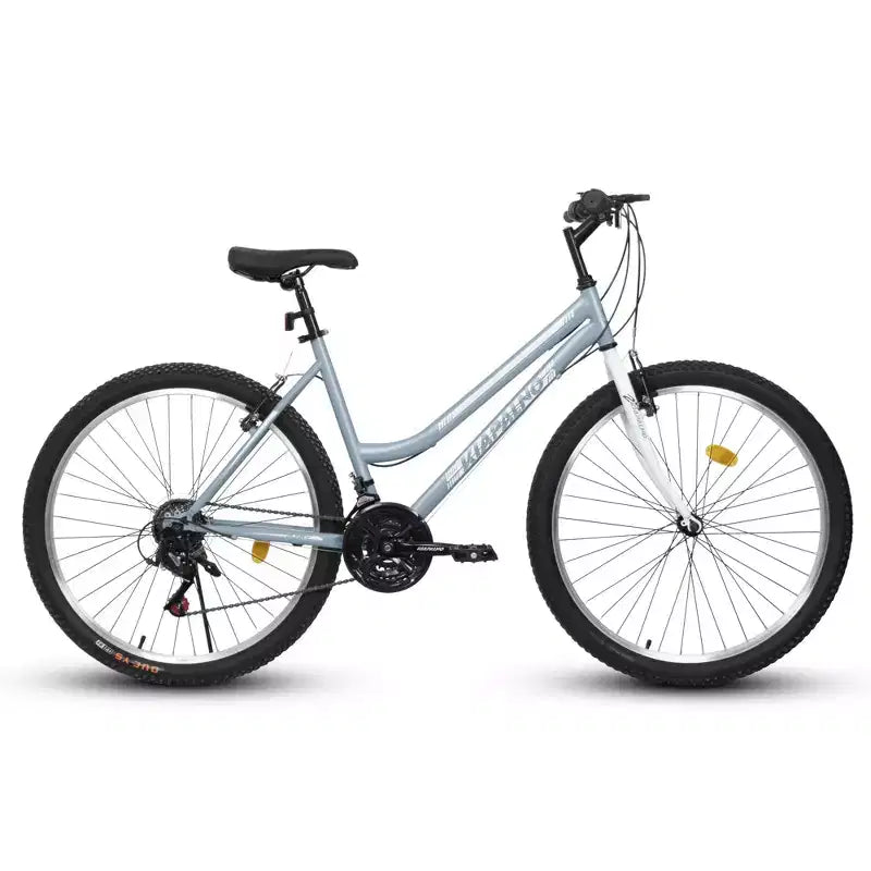 Bicicleta de Montaña Okak de 24/26 pulgadas con Cuadro de Acero al Carbono, Bicicleta para Adultos con Sistema de 21 Velocidades y Doble Freno en V, Bicicleta de Tierra para Adultos y Adolescentes