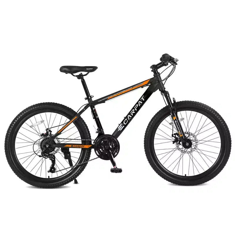 Bicicleta de montaña Okak de 26 pulgadas con 21 velocidades y frenos de disco mecánicos, bicicleta para adultos con cuadro de acero de alto carbono, bicicleta de cross para niños y adultos