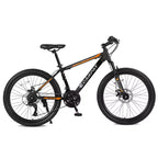 Bicicleta de montaña Okak de 26 pulgadas con 21 velocidades y frenos de disco mecánicos, bicicleta para adultos con cuadro de acero de alto carbono, bicicleta de cross para niños y adultos
