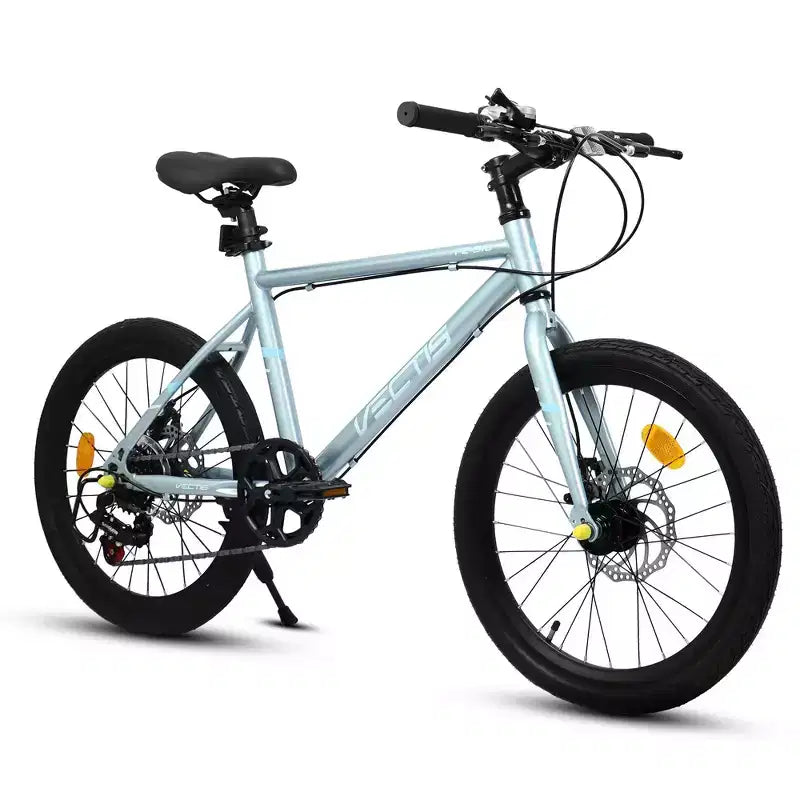 Bicicleta para niños Okak 20IN con 7 velocidades y cuadro de acero, bicicleta para niños con frenos de disco dobles y neumáticos de 1.75IN, bicicletas tipo crucero para niños y niñas