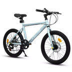 Bicicleta para niños Okak 20IN con 7 velocidades y cuadro de acero, bicicleta para niños con frenos de disco dobles y neumáticos de 1.75IN, bicicletas tipo crucero para niños y niñas