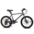 Bicicleta para niños Okak 20IN con 7 velocidades y cuadro de acero, bicicleta para niños con frenos de disco dobles y neumáticos de 1.75IN, bicicletas tipo crucero para niños y niñas