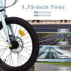 Bicicleta para niños Okak 20IN con 7 velocidades y cuadro de acero, bicicleta para niños con frenos de disco dobles y neumáticos de 1.75IN, bicicletas tipo crucero para niños y niñas