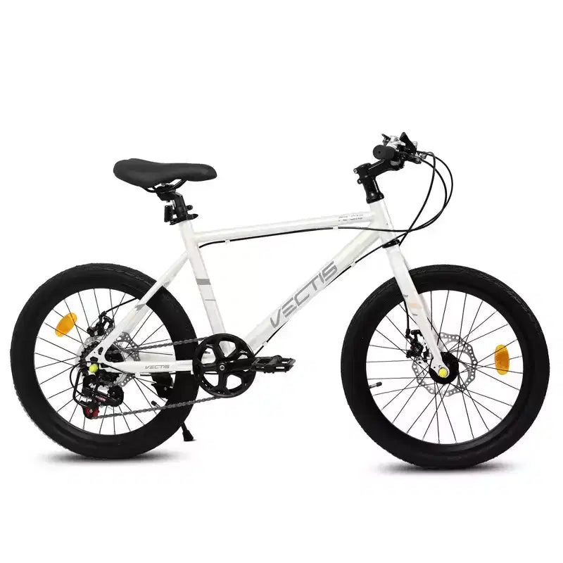 Bicicleta para niños Okak 20IN con 7 velocidades y cuadro de acero, bicicleta para niños con frenos de disco dobles y neumáticos de 1.75IN, bicicletas tipo crucero para niños y niñas