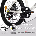 Bicicleta para niños Okak 20IN con 7 velocidades y cuadro de acero, bicicleta para niños con frenos de disco dobles y neumáticos de 1.75IN, bicicletas tipo crucero para niños y niñas