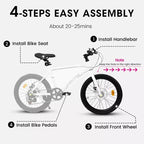 Bicicleta para niños Okak 20IN con 7 velocidades y cuadro de acero, bicicleta para niños con frenos de disco dobles y neumáticos de 1.75IN, bicicletas tipo crucero para niños y niñas