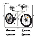 Bicicleta para niños Okak 20IN con 7 velocidades y cuadro de acero, bicicleta para niños con frenos de disco dobles y neumáticos de 1.75IN, bicicletas tipo crucero para niños y niñas