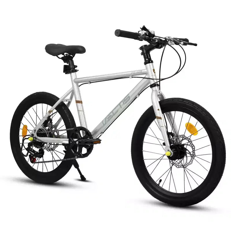 Bicicleta para niños Okak 20IN con 7 velocidades y cuadro de acero, bicicleta para niños con frenos de disco dobles y neumáticos de 1.75IN, bicicletas tipo crucero para niños y niñas