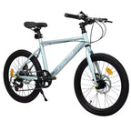 Bicicleta para niños Okak 20IN con 7 velocidades y cuadro de acero, bicicleta para niños con frenos de disco dobles y neumáticos de 1.75IN, bicicletas tipo crucero para niños y niñas