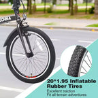 Bicicleta Plegable Okak de 20 pulgadas con Cesta Delantera, Soporte para Teléfono y Guardabarros, Bicicleta de 6 Velocidades para Adultos con Cuadro de Acero y Frenos V Dobles, Bicicleta para Hombres y Mujeres