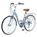 Bicicleta de playa NAYSAYE 24 para mujer, bicicleta de 7 velocidades, bicicletas de crucero completas con doble freno en V, bicicleta urbana para mujer y hombre