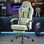 Silla de juegos Bestier con soporte lumbar, silla de oficina con altura ajustable, reposabrazos y reposacabezas, ruedas giratorias 360