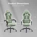 Silla de juegos Bestier con soporte lumbar, silla de oficina con altura ajustable, reposabrazos y reposacabezas, ruedas giratorias 360
