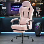 Silla de juegos Bestier con soporte lumbar, silla de oficina con altura ajustable, reposabrazos y reposacabezas, ruedas giratorias 360