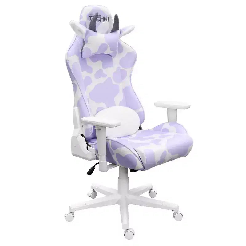 Silla de juego TS85 Lavanda con estampado de la serie COW