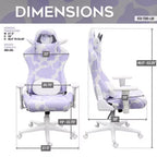 Silla de juego TS85 Lavanda con estampado de la serie COW