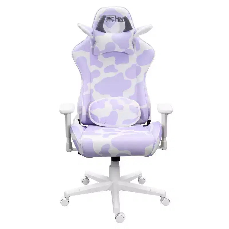 Silla de juego TS85 Lavanda con estampado de la serie COW