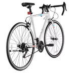 Bicicleta de Carretera de Acero al Carbono de 21 Velocidades con Transmisión Shimano, Neumáticos 700x25C, Manillar de Carretera, Bicicleta Urbana