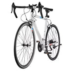 Bicicleta de Carretera de Acero al Carbono de 21 Velocidades con Transmisión Shimano, Neumáticos 700x25C, Manillar de Carretera, Bicicleta Urbana