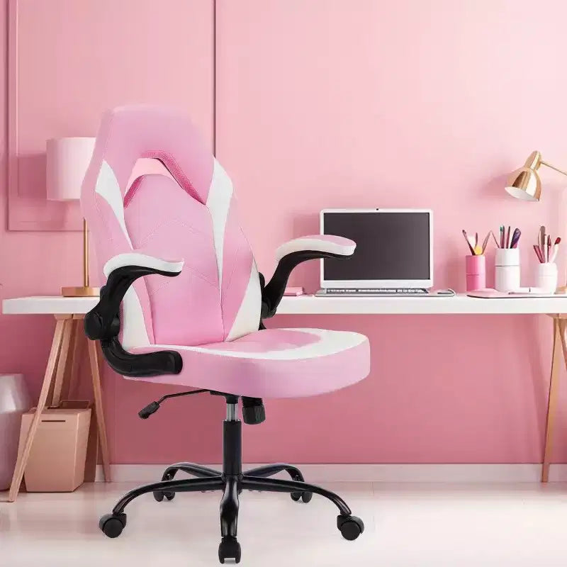 Silla ergonómica para juegos TUYOHW, silla de oficina con respaldo en forma de S con modo balancín y altura ajustable, espuma de alta resistencia
