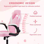 Silla ergonómica para juegos TUYOHW, silla de oficina con respaldo en forma de S con modo balancín y altura ajustable, espuma de alta resistencia
