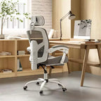TUYOHW Silla de oficina de malla giratoria con ruedas, silla de oficina con reposapiés retráctil, silla de juegos con cojín de soporte lumbar para oficina
