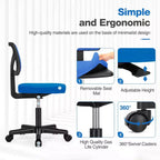 Silla giratoria de malla entrecruzada TUYOHW con ruedas, silla de oficina con altura ajustable y soporte lumbar, silla gamer con respaldo bajo para oficina