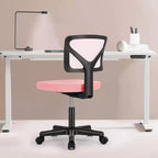 Silla giratoria de malla entrecruzada TUYOHW con ruedas, silla de oficina con altura ajustable y soporte lumbar, silla gamer con respaldo bajo para oficina