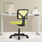 Silla giratoria de malla entrecruzada TUYOHW con ruedas, silla de oficina con altura ajustable y soporte lumbar, silla gamer con respaldo bajo para oficina