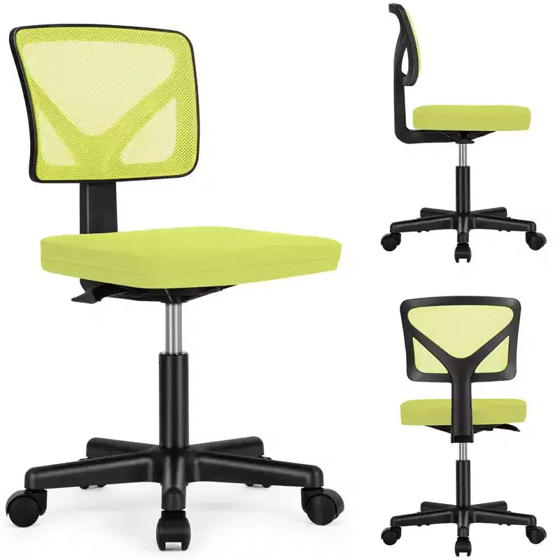 Silla giratoria de malla entrecruzada TUYOHW con ruedas, silla de oficina con altura ajustable y soporte lumbar, silla gamer con respaldo bajo para oficina