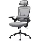 Silla de oficina TUYOHW de malla con diseño entrecruzado y ruedas, silla de oficina con soporte lumbar y reposacabezas ajustables, silla gaming con reposabrazos plegables y suaves para oficina