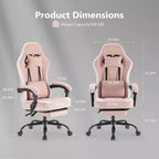 Silla giratoria de microfibra TUYOHW con ruedas, silla de oficina con reposacabezas extraíble y cojín lumbar, silla de juego para oficina