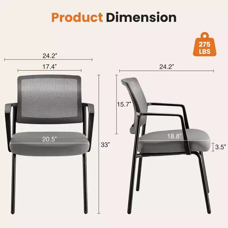 TUYOHW Silla de malla entrecruzada sin ruedas, juego de 1, silla de oficina con soporte lumbar y patas de metal, silla de juego para oficina