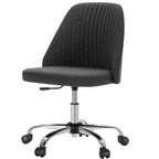 TUYOHW Silla giratoria entrecruzada con ruedas, silla de oficina con altura ajustable y soporte lumbar, silla de juego sin brazos para oficina