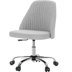 TUYOHW Silla giratoria entrecruzada con ruedas, silla de oficina con altura ajustable y soporte lumbar, silla de juego sin brazos para oficina