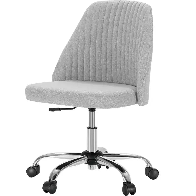 TUYOHW Silla giratoria entrecruzada con ruedas, silla de oficina con altura ajustable y soporte lumbar, silla de juego sin brazos para oficina