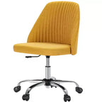 TUYOHW Silla giratoria entrecruzada con ruedas, silla de oficina con altura ajustable y soporte lumbar, silla de juego sin brazos para oficina