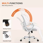 Silla giratoria de malla entrecruzada TUYOHW con ruedas, silla de oficina de 41.5 de altura con altura ajustable, silla gaming para oficina