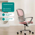 Silla giratoria de malla entrecruzada TUYOHW con ruedas, silla de oficina de 41.5 de altura con altura ajustable, silla gaming para oficina
