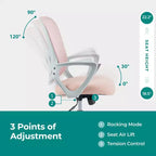 Silla giratoria de malla entrecruzada TUYOHW con ruedas, silla de oficina de 41.5 de altura con altura ajustable, silla gaming para oficina