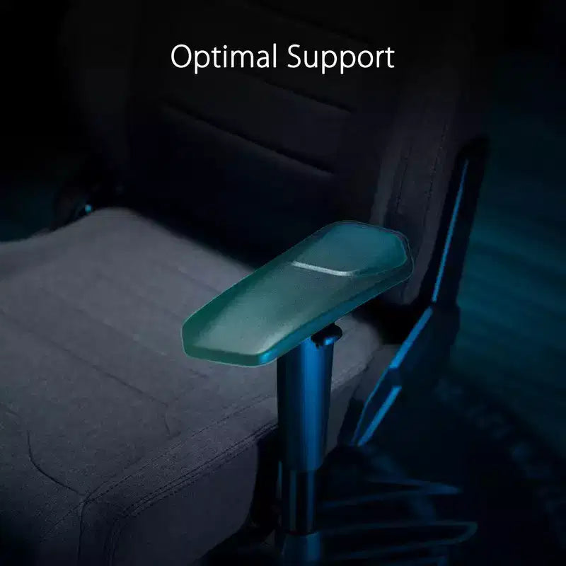 Silla gaming ASUS ROG Aethon Fabric Edition, cojín de asiento de doble densidad, reposabrazos 2D con acolchado suave, soporte lumbar integrado, estructura totalmente de acero