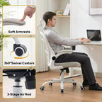 Silla de Oficina Ergonómica, Silla de Escritorio de Computadora de Respaldo Alto con Altura Ajustable y Apoyabrazos Abatibles, Silla de Juego Cómoda de Malla para Oficina en Casa