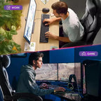 Silla de juego ergonómica Acekool para adultos, piel sintética, masaje lumbar, reposapiés, ajustable, para oficina o gaming
