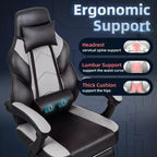 Sillas de juego Celebalcony para adultos con reposapiés, respaldo alto, con soporte lumbar de masaje, sillas de computadora giratorias de 360° y ajustables en altura.