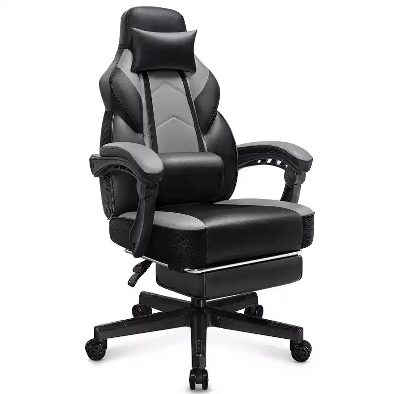 Sillas de juego Celebalcony para adultos con reposapiés, respaldo alto, con soporte lumbar de masaje, sillas de computadora giratorias de 360° y ajustables en altura.