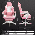 Sillas de juego Celebalcony para adultos con reposapiés, respaldo alto, con soporte lumbar de masaje, sillas de computadora giratorias de 360° y ajustables en altura.