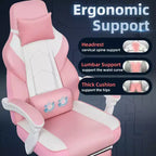 Sillas de juego Celebalcony para adultos con reposapiés, respaldo alto, con soporte lumbar de masaje, sillas de computadora giratorias de 360° y ajustables en altura.