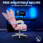 Sillas de juego Celebalcony para adultos con reposapiés, respaldo alto, con soporte lumbar de masaje, sillas de computadora giratorias de 360° y ajustables en altura.