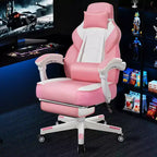 Sillas de juego Celebalcony para adultos con reposapiés, respaldo alto, con soporte lumbar de masaje, sillas de computadora giratorias de 360° y ajustables en altura.