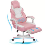 Sillas de juego Celebalcony para adultos con reposapiés, respaldo alto, con soporte lumbar de masaje, sillas de computadora giratorias de 360° y ajustables en altura.